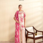Blush Pink Floral 3‑Piece Unstitched Lawn Suit