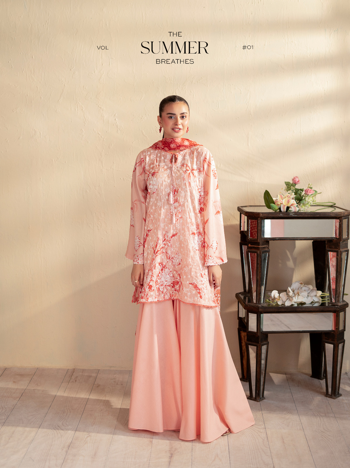 WhatsApp Image 2026-01-08 at 8.30.43 AM (1) Peach Blossom 3‑Piece Unstitched Lawn Suit - Image 1